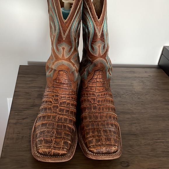 Cayman leather ladies square toe western boots - Picture 3 of 5